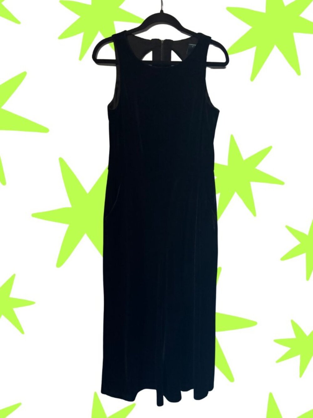 Gabby Skye zip back cut out wide leg velvet jumpsuit 10